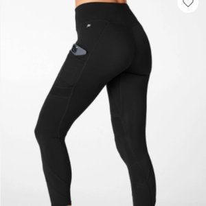 Fabletics Anywhere Black High Waisted Moto 7/9 Legging